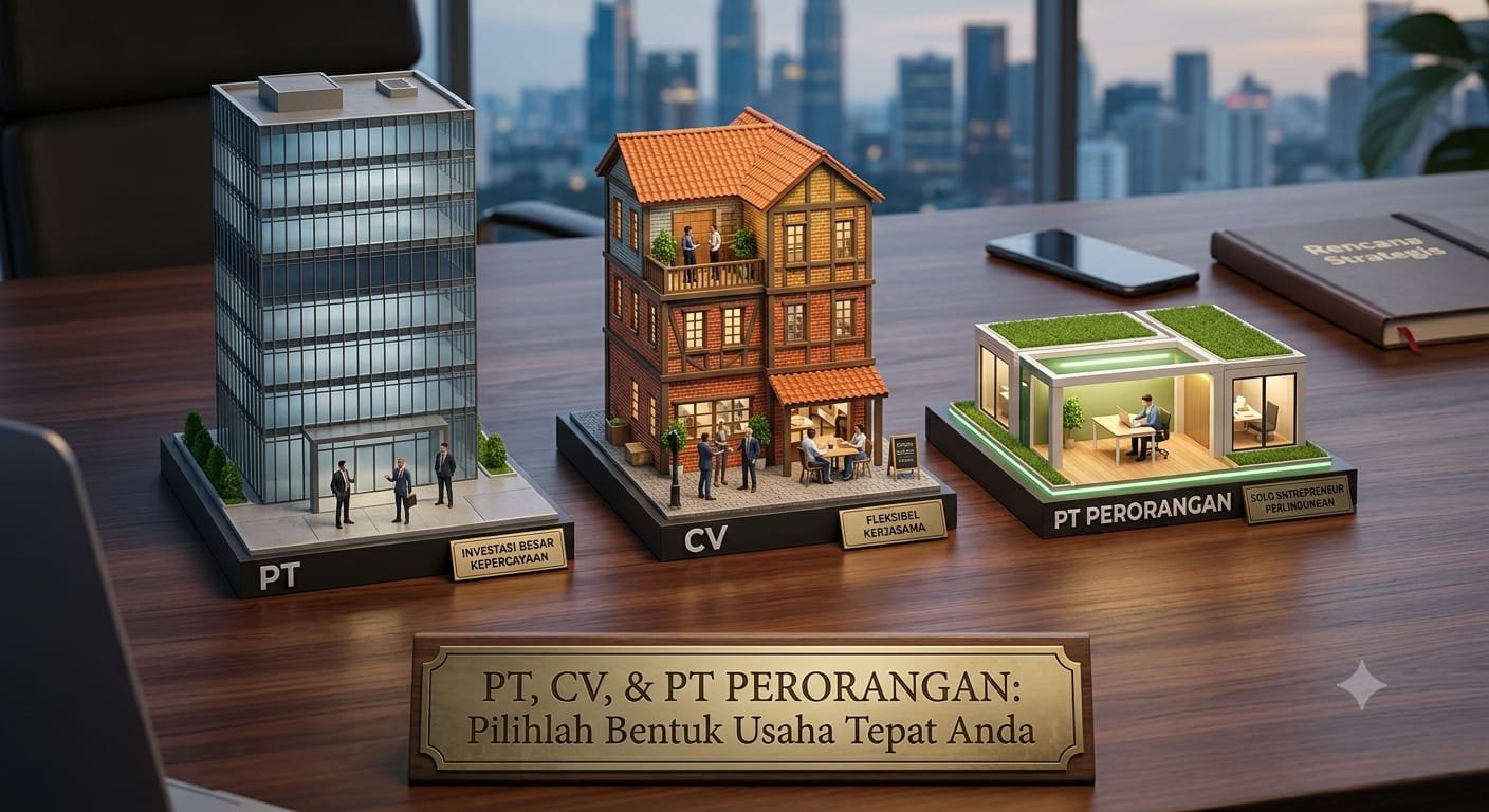 Beda PT, CV, dan PT Perorangan: Mana yang Cocok untuk Usaha Anda?